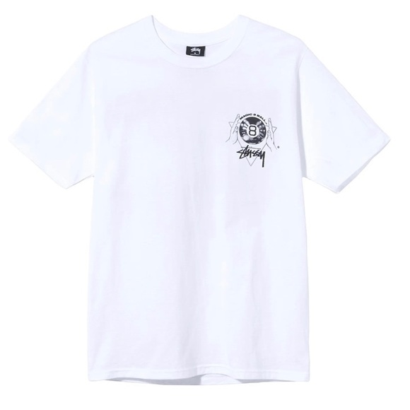 Stussy Magic 8 Ball Tee Shirt White - Picture 1 of 2